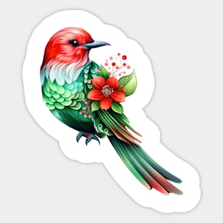 Fairy Christmas Bird Sticker